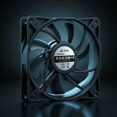 Potência da lâmina 175mm 102W resistência a altas temperaturas de 60°C EC Ventilador axial