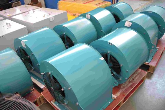 Fã centrífugo 4 da entrada dupla trifásica de Polo 1160 RPM com a lâmina galvanizada 225mm